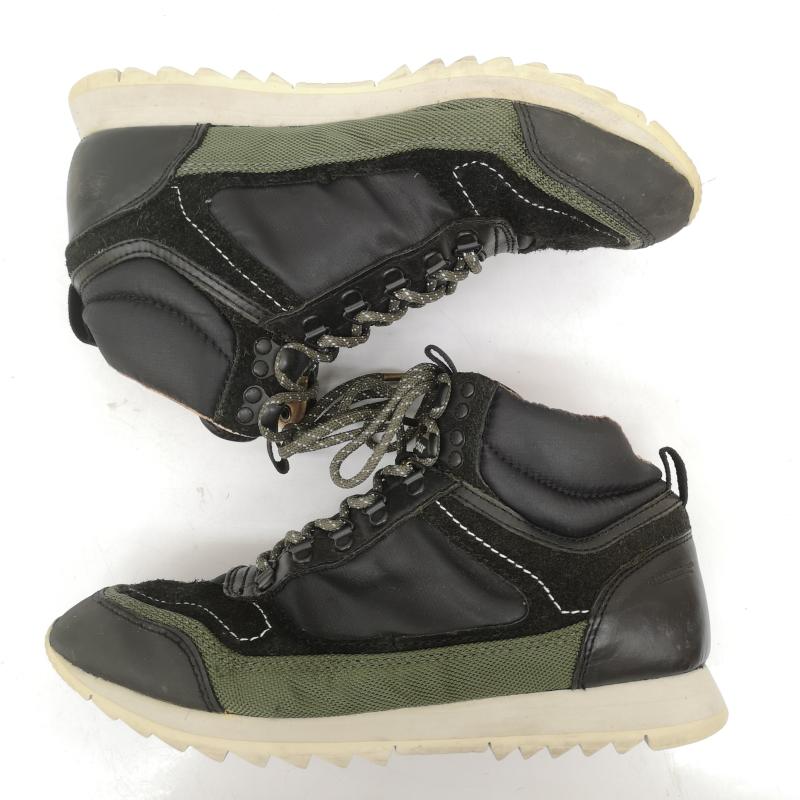 バーブァー Barbour アウトドアシューズ アウトドアシューズ BM-0032 レースアップ ハイキング アンクル ブーツ テキスタイル レザー ラバー 27.5cm 黒 / ブラック / black メンズ USED 古着 中古 50164856