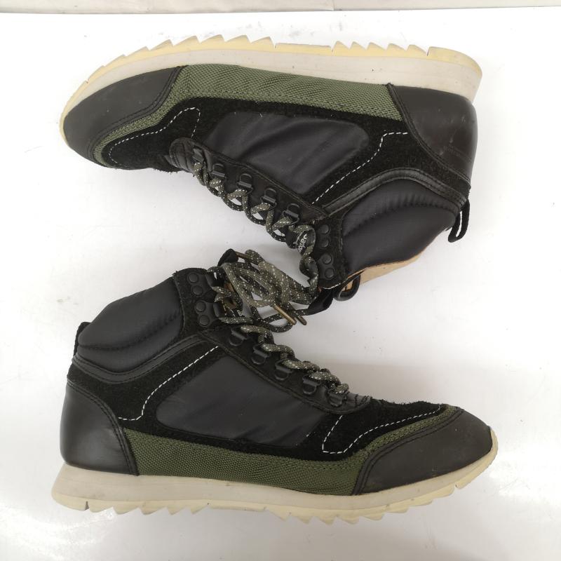 バーブァー Barbour アウトドアシューズ アウトドアシューズ BM-0032 レースアップ ハイキング アンクル ブーツ テキスタイル レザー ラバー 27.5cm 黒 / ブラック / black メンズ USED 古着 中古 50164856