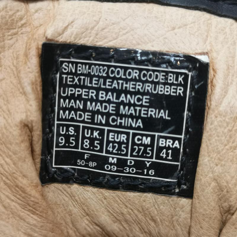 バーブァー Barbour アウトドアシューズ アウトドアシューズ BM-0032 レースアップ ハイキング アンクル ブーツ テキスタイル レザー ラバー 27.5cm 黒 / ブラック / black メンズ USED 古着 中古 50164856