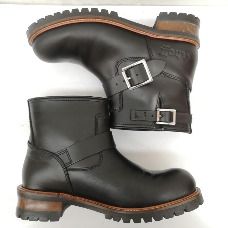 ショット schott ブーツ 一般 S28002 Engineer Boots Short エンジニア ショート レザー ブーツ US：7 黒 / ブラック / black メンズ USED 古着 中古 50164860
