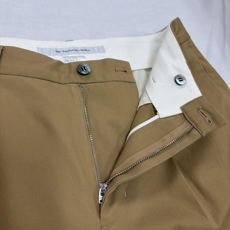 イール EEL パンツ スラックス テーパード 少年パンツ タック 日本製 イージーパンツ Flag Shop Ver スラックス M 無地 ベージュ / ベージュ / beige メンズ USED 古着 中古 50164861