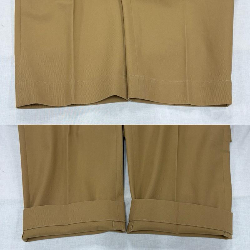 イール EEL パンツ スラックス テーパード 少年パンツ タック 日本製 イージーパンツ Flag Shop Ver スラックス M 無地 ベージュ / ベージュ / beige メンズ USED 古着 中古 50164861