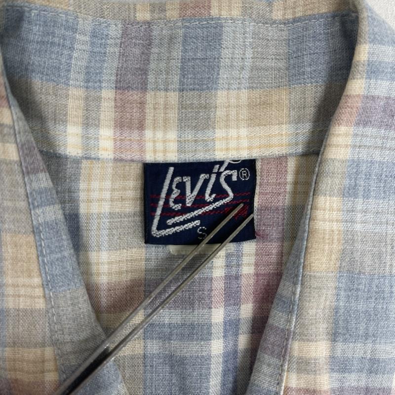 リーバイス Levi s シャツ、ブラウス 半袖 70s 80s ヴィンテージ ボタンアップ チェック 格子柄 シャツ S マルチカラー / マルチカラー / multicolor メンズ USED 古着 中古 50164874