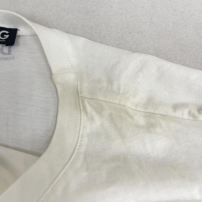 ドルチェアンドガッバーナ DOLCE&GABBANA Tシャツ 半袖 ACTION ラメ グラフィック プリント Tシャツ カットソー y2k S 白 / ホワイト / white メンズ USED 古着 中古 50164878