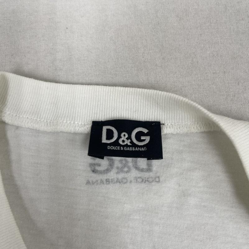 ドルチェアンドガッバーナ DOLCE&GABBANA Tシャツ 半袖 ACTION ラメ グラフィック プリント Tシャツ カットソー y2k S 白 / ホワイト / white メンズ USED 古着 中古 50164878
