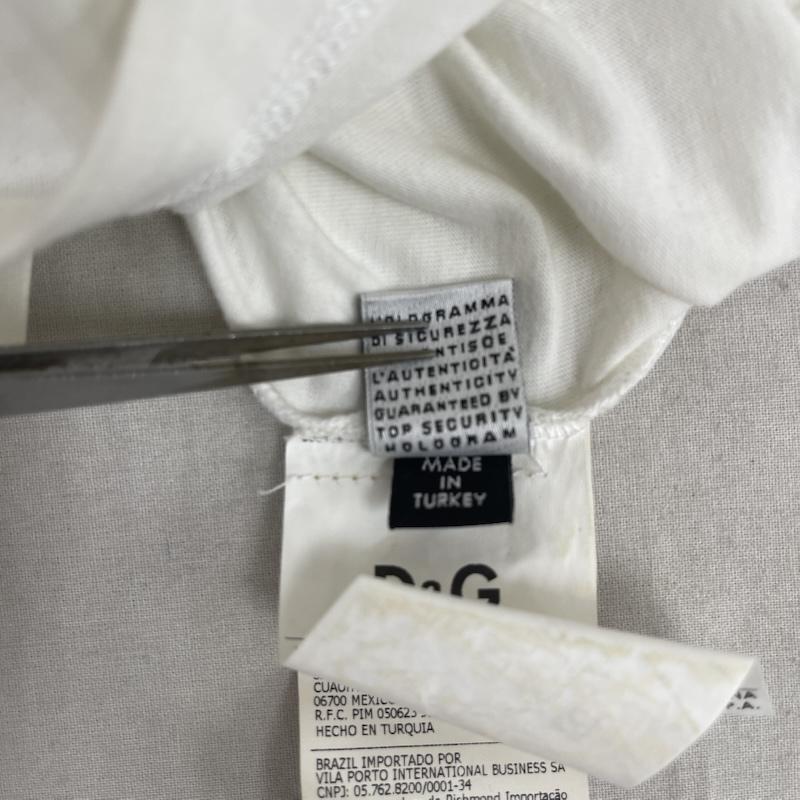 ドルチェアンドガッバーナ DOLCE&GABBANA Tシャツ 半袖 ACTION ラメ グラフィック プリント Tシャツ カットソー y2k S 白 / ホワイト / white メンズ USED 古着 中古 50164878