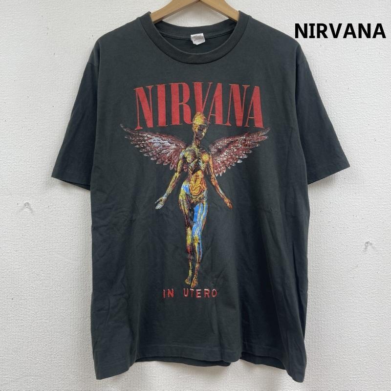 ニルヴァーナ NIRVANA Tシャツ 半袖 BUNNY RABBIT製品 In Utero 有翼の女神 バンド Tシャツ XL チャコールグレー / チャコールグレー / メンズ USED 古着 中古 50164881