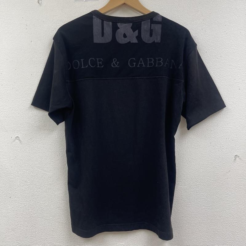 ドルチェアンドガッバーナ DOLCE&GABBANA Tシャツ 半袖 イタリア製 ストーン ロゴ メッシュ切替 Tシャツ カットソー M 黒 / ブラック / black メンズ USED 古着 中古 50164882