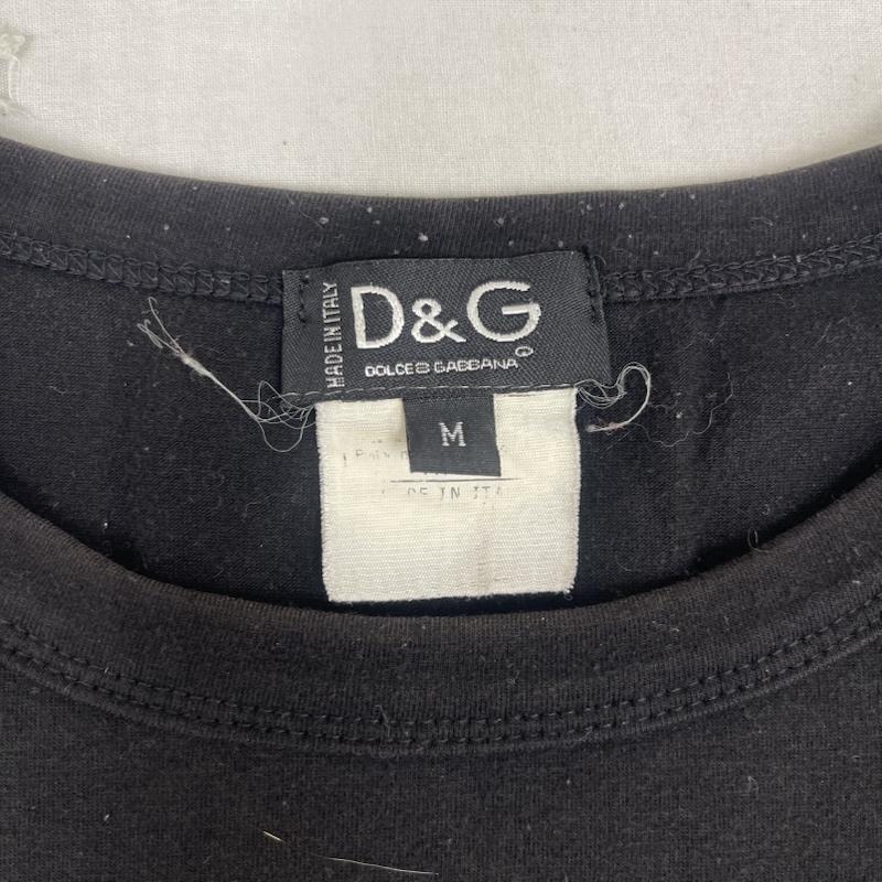ドルチェアンドガッバーナ DOLCE&GABBANA Tシャツ 半袖 イタリア製 ストーン ロゴ メッシュ切替 Tシャツ カットソー M 黒 / ブラック / black メンズ USED 古着 中古 50164882