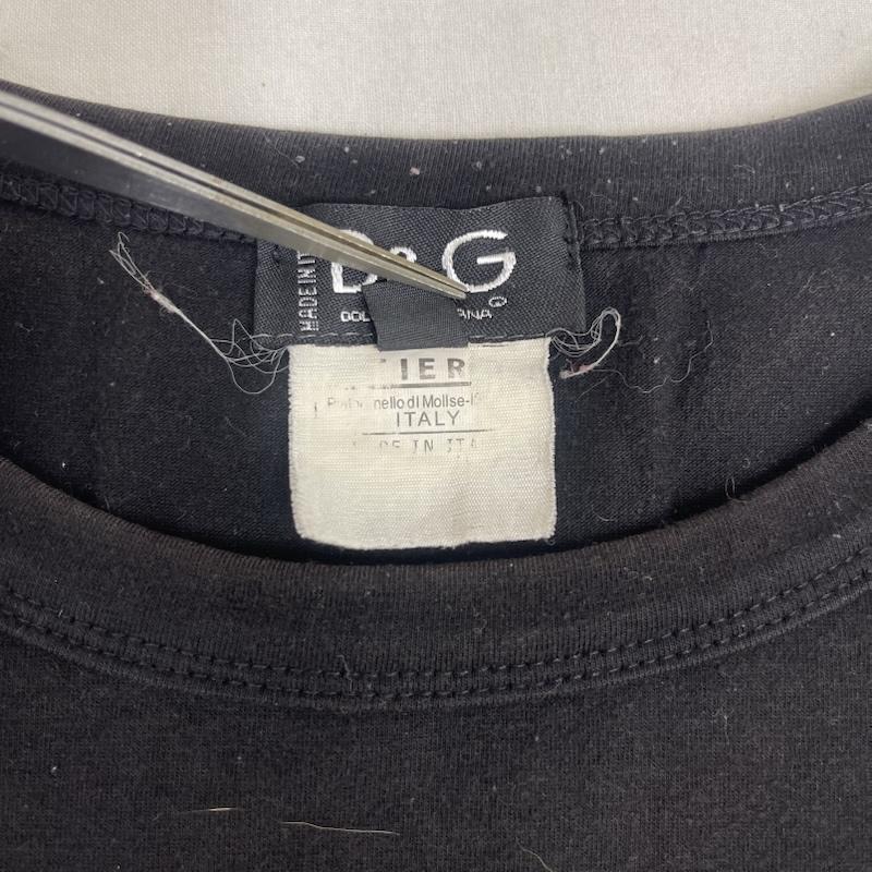 ドルチェアンドガッバーナ DOLCE&GABBANA Tシャツ 半袖 イタリア製 ストーン ロゴ メッシュ切替 Tシャツ カットソー M 黒 / ブラック / black メンズ USED 古着 中古 50164882