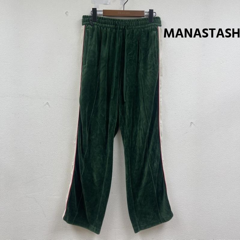 マナスタッシュ MANASTASH パンツ ワークパンツ、ペインターパンツ VELVET TRACK PANTS ベロア トラック パンツ 792-4210018 M 緑 / グリーン / green メンズ USED 古着 中古 50164883