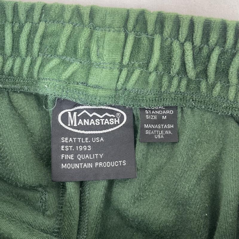 マナスタッシュ MANASTASH パンツ ワークパンツ、ペインターパンツ VELVET TRACK PANTS ベロア トラック パンツ 792-4210018 M 緑 / グリーン / green メンズ USED 古着 中古 50164883