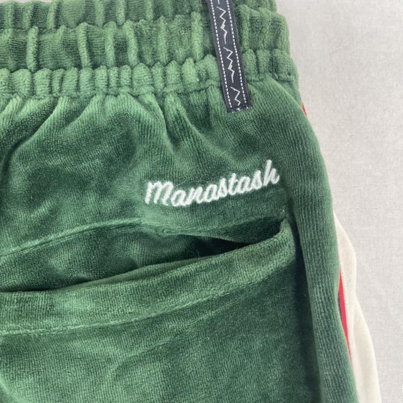 マナスタッシュ MANASTASH パンツ ワークパンツ、ペインターパンツ VELVET TRACK PANTS ベロア トラック パンツ 792-4210018 M 緑 / グリーン / green メンズ USED 古着 中古 50164883