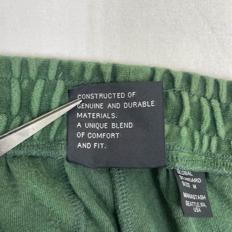 マナスタッシュ MANASTASH パンツ ワークパンツ、ペインターパンツ VELVET TRACK PANTS ベロア トラック パンツ 792-4210018 M 緑 / グリーン / green メンズ USED 古着 中古 50164883