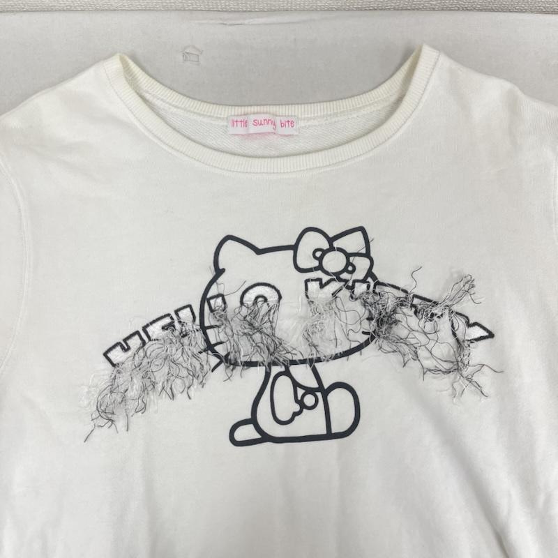 リトルサニーバイト Little sunny bite トレーナー 半袖 日本製 サンリオ ハローキティ コラボ スウェット シャツ Tシャツ S 白 / ホワイト / white メンズ USED 古着 中古 50164888