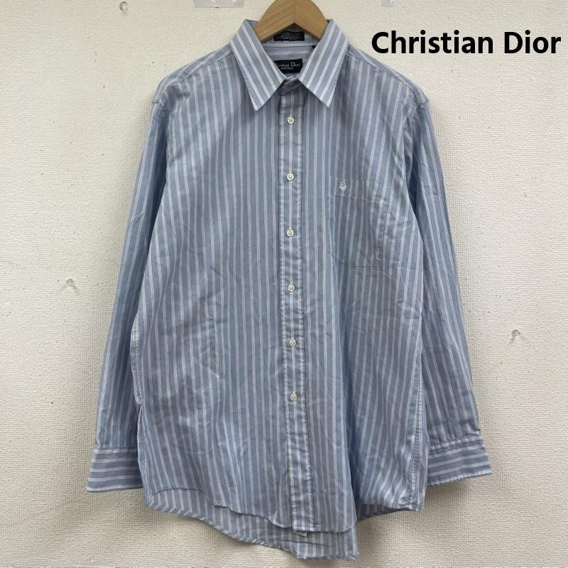 クリスチャンディオール Christian Dior シャツ、ブラウス 長袖 USA製 MONSIEUR ヴィンテージ ストライプ ドレス シャツ 水色 / ライトブルー / メンズ USED 古着 中古 50164890