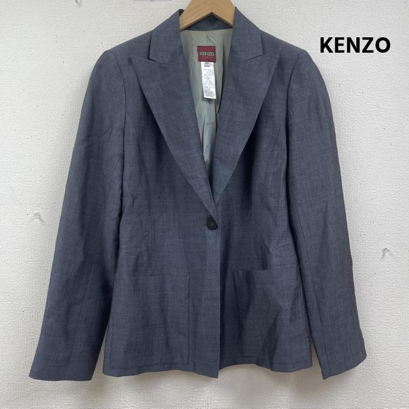 ケンゾー KENZO ジャケット、上着 ジャケット、ブレザー フランス製 ヴィンテージ シングルブレスト テーラード ジャケット ダークグレー / ダークグレー / レディース USED 古着 中古 50164893