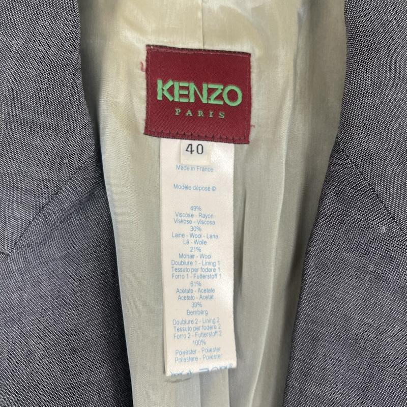 ケンゾー KENZO ジャケット、上着 ジャケット、ブレザー フランス製 ヴィンテージ シングルブレスト テーラード ジャケット ダークグレー / ダークグレー / レディース USED 古着 中古 50164893