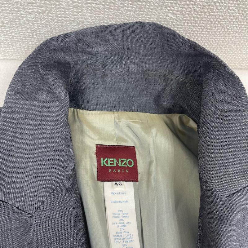 ケンゾー KENZO ジャケット、上着 ジャケット、ブレザー フランス製 ヴィンテージ シングルブレスト テーラード ジャケット ダークグレー / ダークグレー / レディース USED 古着 中古 50164893