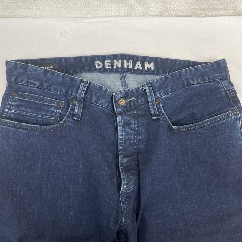 デンハム DENHAM パンツ デニム、ジーンズ インディゴ ウォッシュ加工 ストレッチ スリムフィット デニム パンツ 01-15-05-11-027 32インチ インディゴ / インディゴ / Indigo メンズ USED 古着 中古 50164895