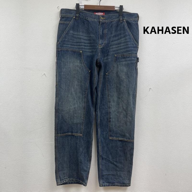 古着 USED パンツ デニム、ジーンズ KAHASEN ダブルニー ペインター ワイド デニム パンツ 38 インディゴ / インディゴ / Indigo メンズ USED 古着 中古 50164896
