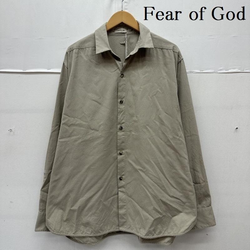 フィアーオブゴッド Fear of God シャツ、ブラウス 長袖 Eternal Button Front Shirt レギュラーカラー シャツ FGE50-008OXF 46 ベージュ / ベージュ / beige メンズ USED 古着 中古 50164897