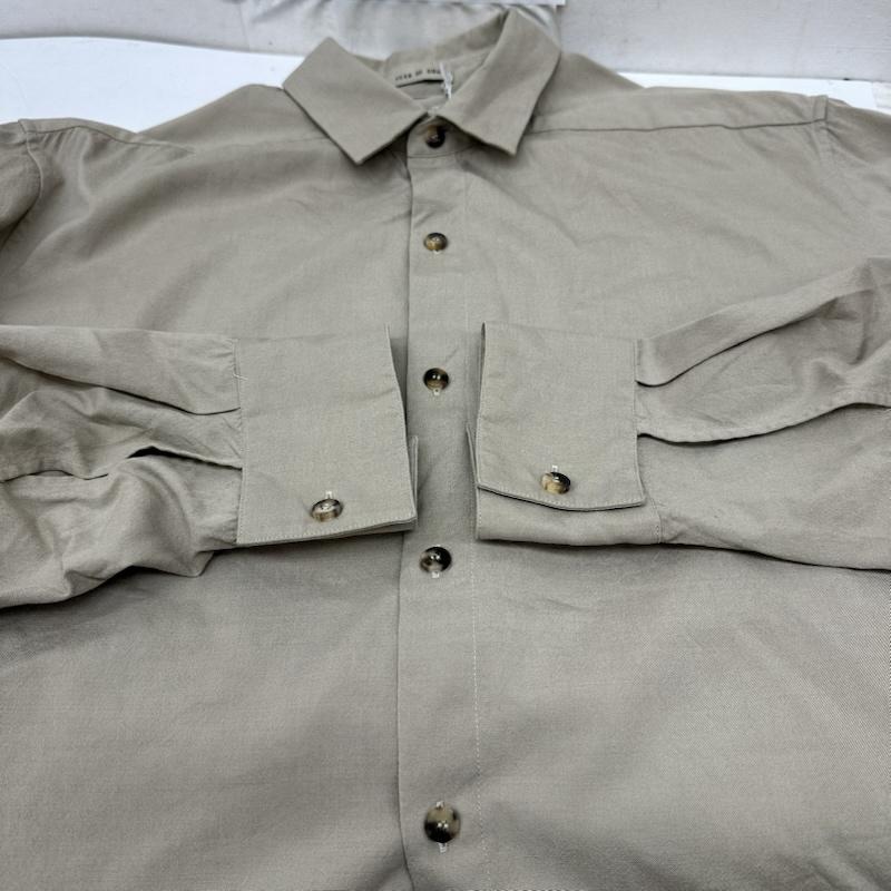 フィアーオブゴッド Fear of God シャツ、ブラウス 長袖 Eternal Button Front Shirt レギュラーカラー シャツ FGE50-008OXF 46 ベージュ / ベージュ / beige メンズ USED 古着 中古 50164897