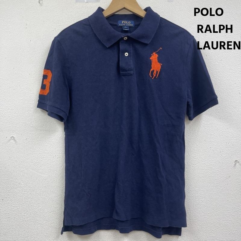 ポロラルフローレン POLO RALPH LAUREN ポロシャツ 半袖 ビッグポニー パッチ 刺繍 半袖 ポロシャツ トップス L 紺 / ネイビー / navy メンズ USED 古着 中古 50164900