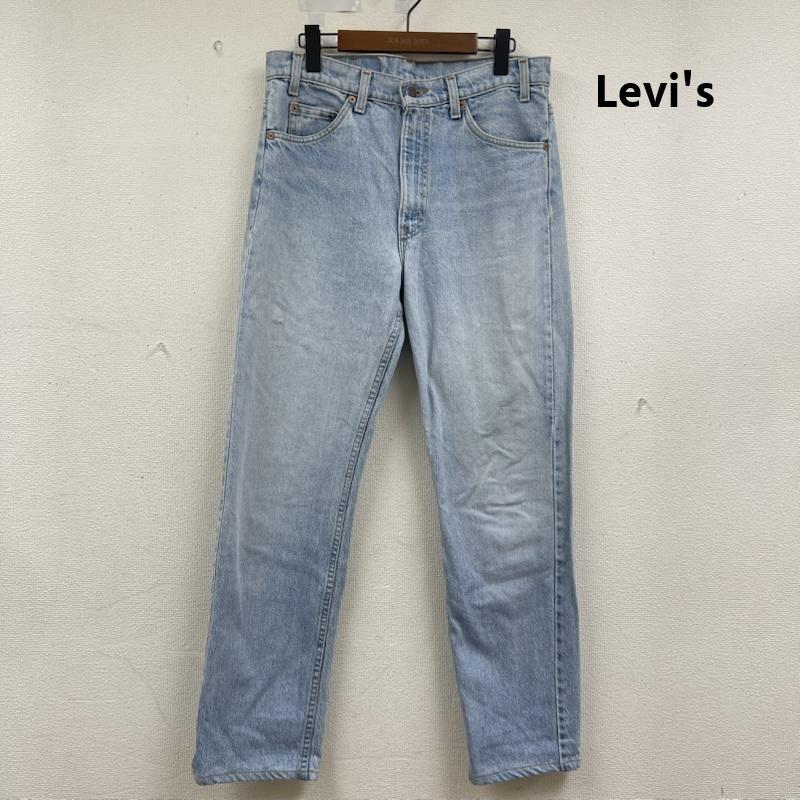 リーバイス Levi s パンツ デニム、ジーンズ USA製 505 ボタン裏 585 ストレート デニム パンツ 33インチ インディゴ / インディゴ / Indigo メンズ USED 古着 中古 50164901