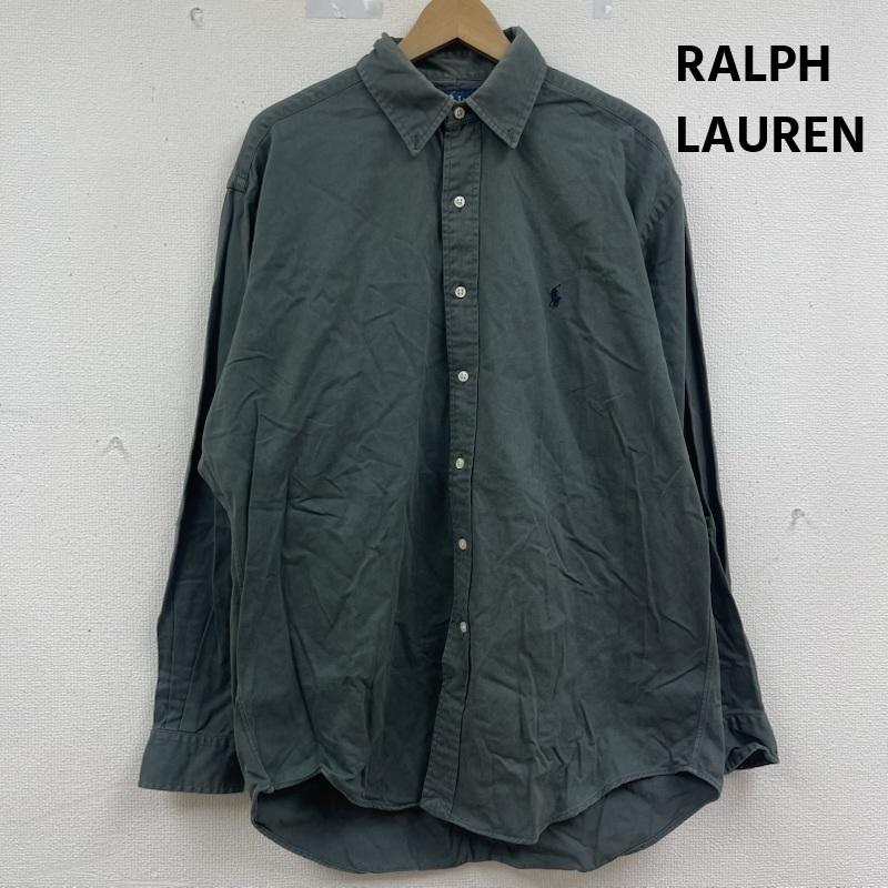 ラルフローレン RALPHLAUREN シャツ、ブラウス 長袖 90s BLAKE ポニー刺繍 モスグリーン ボタンダウン カジュアル シャツ M 緑 / グリーン / green メンズ USED 古着 中古 50164903
