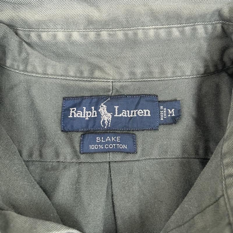 ラルフローレン RALPHLAUREN シャツ、ブラウス 長袖 90s BLAKE ポニー刺繍 モスグリーン ボタンダウン カジュアル シャツ M 緑 / グリーン / green メンズ USED 古着 中古 50164903
