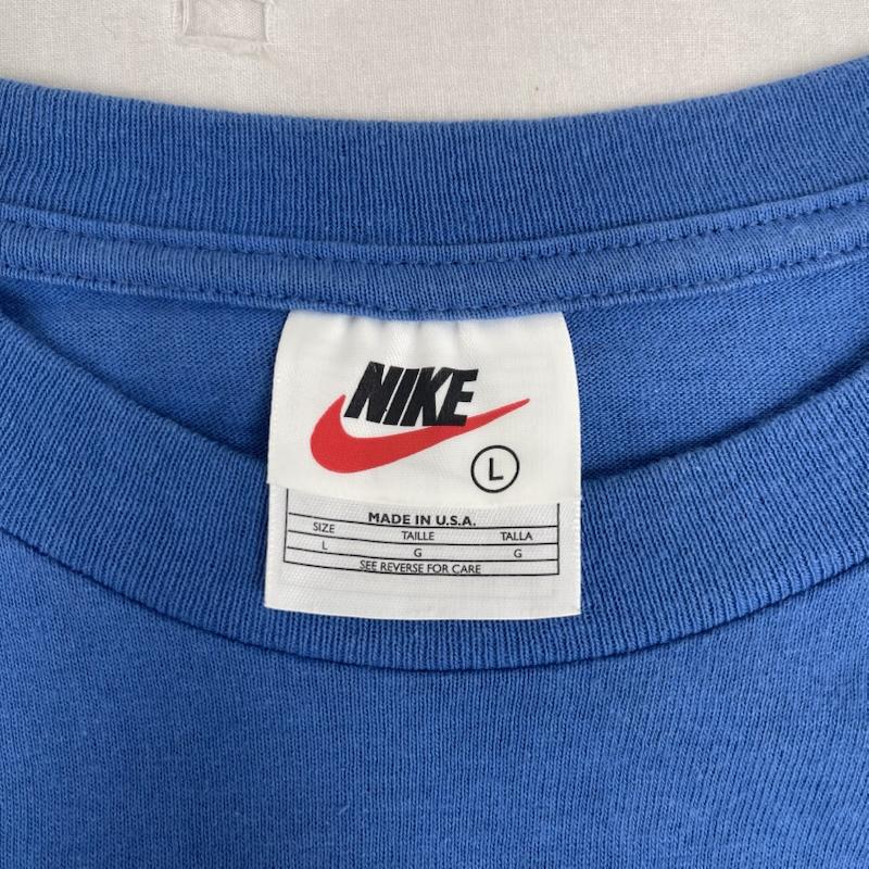 ナイキ NIKE Tシャツ 半袖 90s 銀タグ ヴィンテージ プリント Tシャツ カットソー HONOLULU ホノルルマラソン L 青 / ブルー / blue メンズ USED 古着 中古 50164905