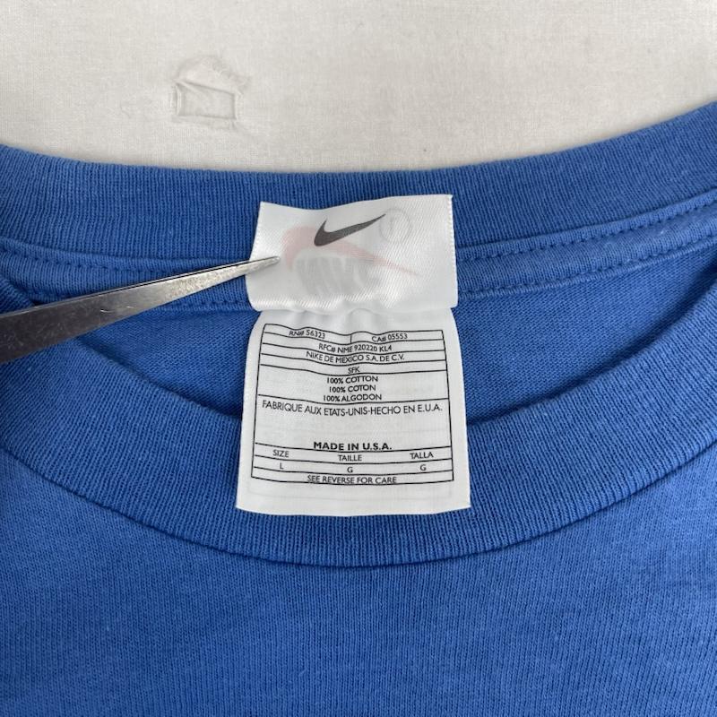 ナイキ NIKE Tシャツ 半袖 90s 銀タグ ヴィンテージ プリント Tシャツ カットソー HONOLULU ホノルルマラソン L 青 / ブルー / blue メンズ USED 古着 中古 50164905