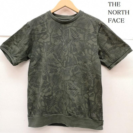 ザノースフェイス THE NORTH FACE Tシャツ 半袖 ヤシの木 植物 ボタニカルリーフ柄 総柄 ヘビーコットン Tシャツ 半袖 NT11933R S カーキ / カーキ / khaki メンズ USED 古着 中古 50164917