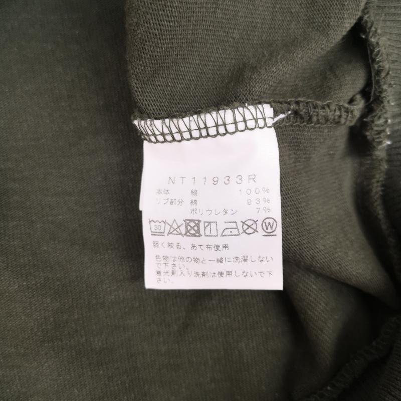 ザノースフェイス THE NORTH FACE Tシャツ 半袖 ヤシの木 植物 ボタニカルリーフ柄 総柄 ヘビーコットン Tシャツ 半袖 NT11933R S カーキ / カーキ / khaki メンズ USED 古着 中古 50164917