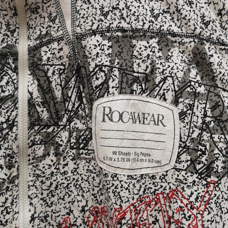 ロカウェア ROCAWEAR ジャケット、上着 ジャンパー、ブルゾン 大理石 マーブル 総柄 Y2K フルジップ トラックジャケット XXL 白 / ホワイト / white メンズ USED 古着 中古 50164919