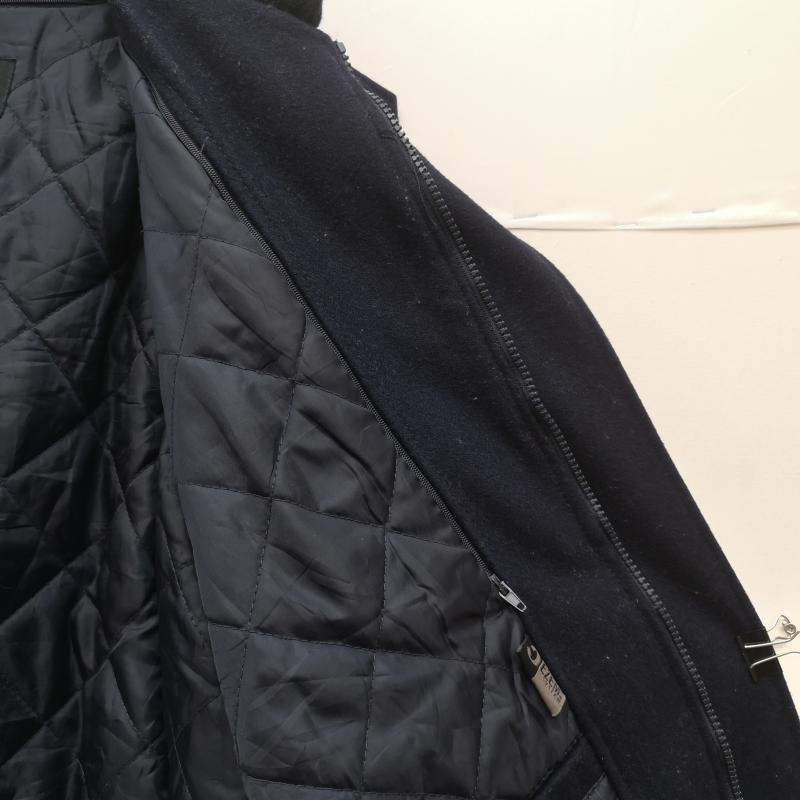古着 USED ジャケット、上着 ジャケット、ブレザー NORTH END カナダ製 メルトンウール 牛革 スタジャン スタジアム ジャンパー ロゴ 刺繍 L 紺 / ネイビー / navy メンズ USED 古着 中古 50164920