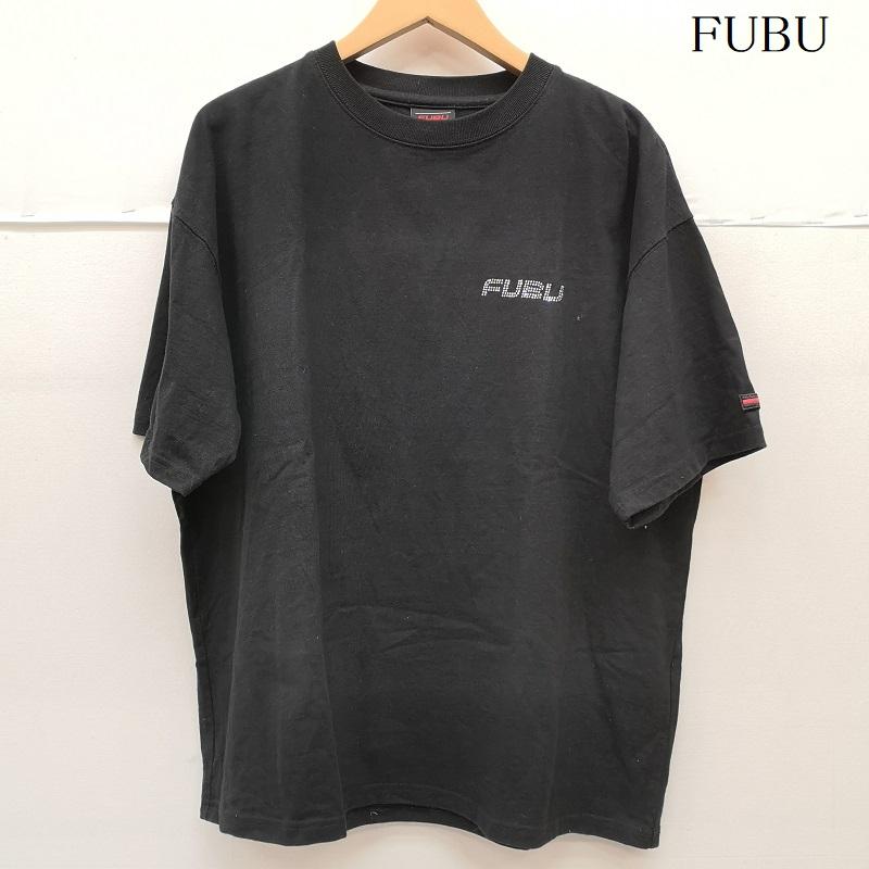 フブ FUBU Tシャツ 半袖 天竺コットン ラインストーン 装飾 半袖 Tシャツ FAM-61724 L 黒 / ブラック / black メンズ USED 古着 中古 50164921