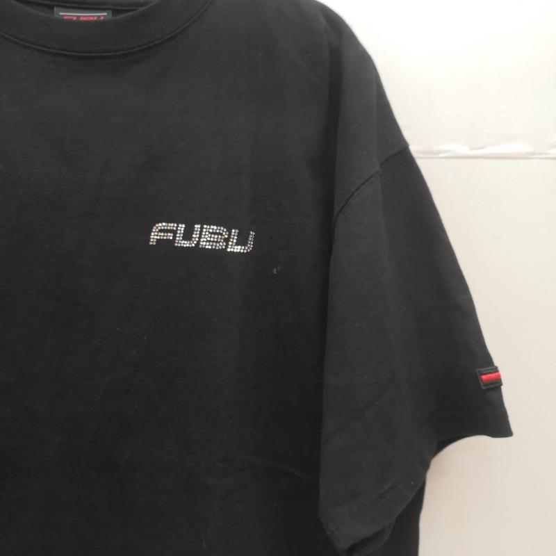 フブ FUBU Tシャツ 半袖 天竺コットン ラインストーン 装飾 半袖 Tシャツ FAM-61724 L 黒 / ブラック / black メンズ USED 古着 中古 50164921