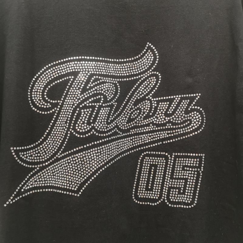 フブ FUBU Tシャツ 半袖 天竺コットン ラインストーン 装飾 半袖 Tシャツ FAM-61724 L 黒 / ブラック / black メンズ USED 古着 中古 50164921