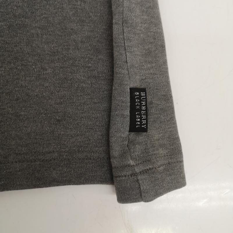 バーバリーブラックレーベル BURBERRY BLACK LABEL ポロシャツ 半袖 マルチストライプ ボーダー柄 ラガーシャツ 半袖 ポロシャツ 3 灰 / グレー / gray メンズ USED 古着 中古 50164922