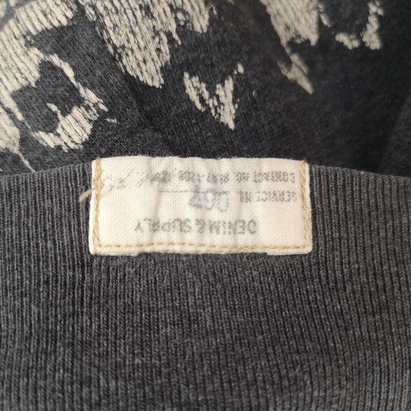 デニムアンドサプライラルフローレン DENIM & SUPPLYRALPHLAUREN パーカー 長袖 サンダーバード ネイティブ柄 ウォッシュ フェード加工 プルオーバー パーカー L 紺 / ネイビー / navy メンズ USED 古着 中古 50164926