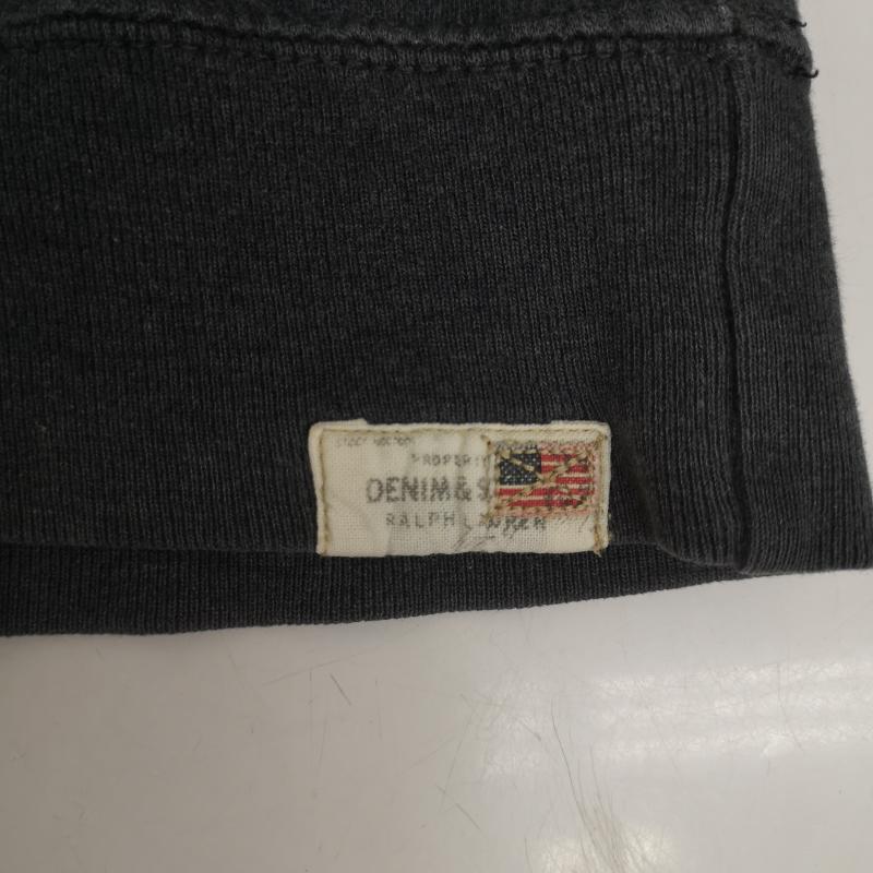 デニムアンドサプライラルフローレン DENIM & SUPPLYRALPHLAUREN パーカー 長袖 サンダーバード ネイティブ柄 ウォッシュ フェード加工 プルオーバー パーカー L 紺 / ネイビー / navy メンズ USED 古着 中古 50164926