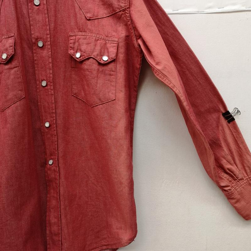 ザリアルマッコイズ THE REAL McCOY S シャツ、ブラウス 長袖 スナップボタン シャンブレー ウエスタン シャツ LOT 108 サイズ14 S 赤 / レッド / red メンズ USED 古着 中古 50164928