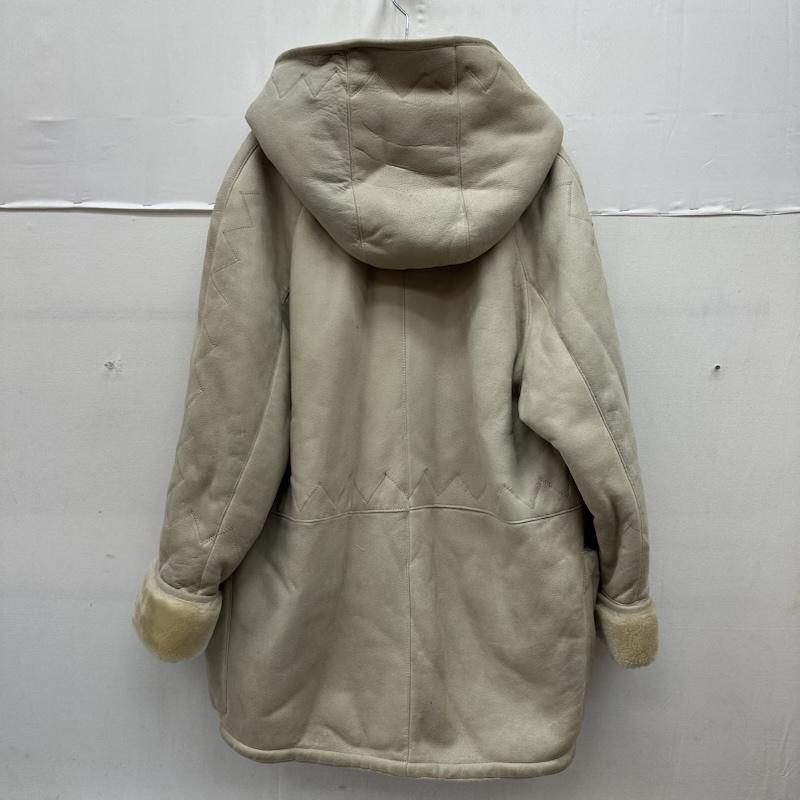 古着 USED コート コート一般 SYLVIE SCHIMMEL 裏地 ボア リアル ムートン レザー フーデッド コート 38 白 / ホワイト / white X アイボリー / アイボリー / レディース USED 古着 中古 50164930