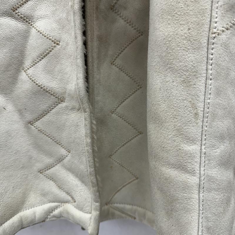 古着 USED コート コート一般 SYLVIE SCHIMMEL 裏地 ボア リアル ムートン レザー フーデッド コート 38 白 / ホワイト / white X アイボリー / アイボリー / レディース USED 古着 中古 50164930