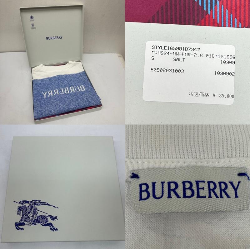 バーバリー BURBERRY Tシャツ 半袖 Equestrian Knight バックプリント Tシャツ 8090203 S 白 / ホワイト / white メンズ USED 古着 中古 50164933