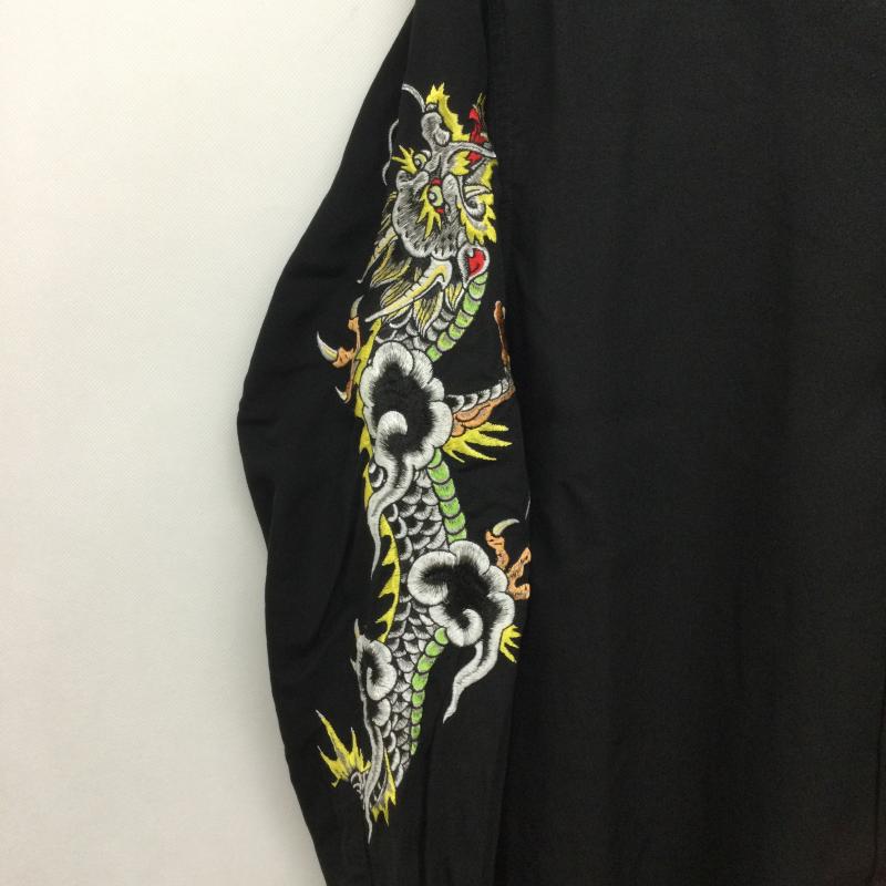 ワコマリア WACKO MARIA シャツ、ブラウス 長袖 ワコマリア 長袖シャツ 袖　龍刺繍　リヨセル　オープンカラー S 刺繍 黒 / ブラック / black メンズ USED 古着 中古 50164934