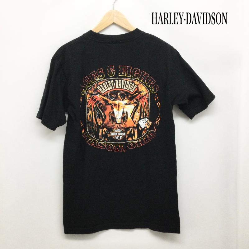 ハーレーダビッドソン Harley-Davidson Tシャツ 半袖 ハーレーダビッドソン Tシャツ USA製 M プリント 黒 / ブラック / black メンズ USED 古着 中古 50164938