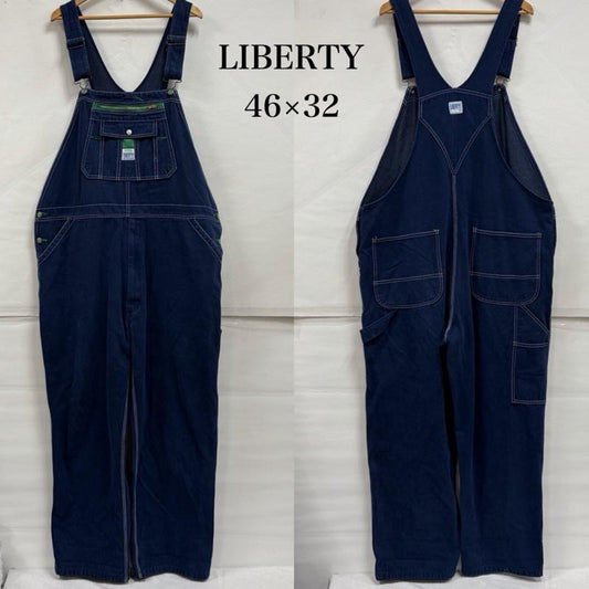 リバティー LIBERTY サロペット・オーバーオール サロペット、オーバーオール デニム オーバーオール ジッパーフライ ヴィンテージ 46 無地 インディゴ / インディゴ / Indigo メンズ USED 古着 中古 50164942